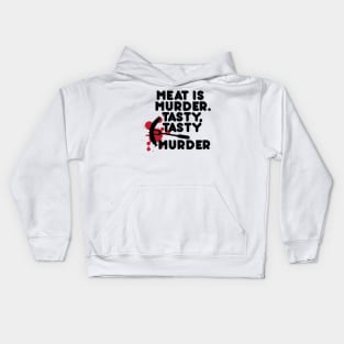 Meat is murder Kids Hoodie